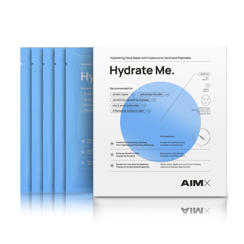 HYDRATE ME Greito poveikio giliai drėkinanti veido kaukė su peptidais