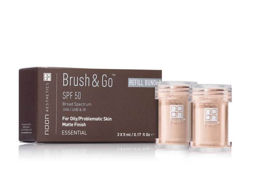 BRUSH&GO MINERAL SUN PROTECTION POWDER SPF 50 ŠEPETĖLIO PAPILDYMAS Apsauga nuo saulės Riebiai/Probleminei Odai