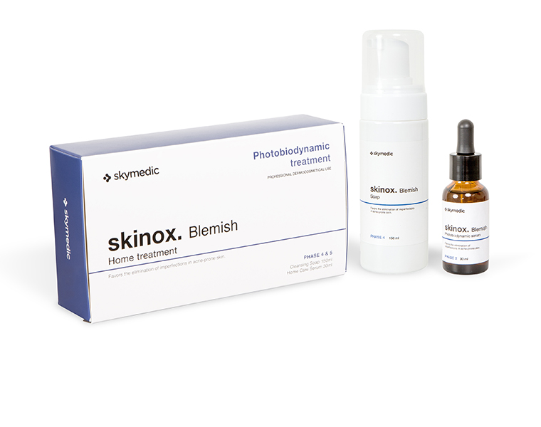 SKINOX BLEMISH Rinkinys riebiai, į aknę linkusiai odai