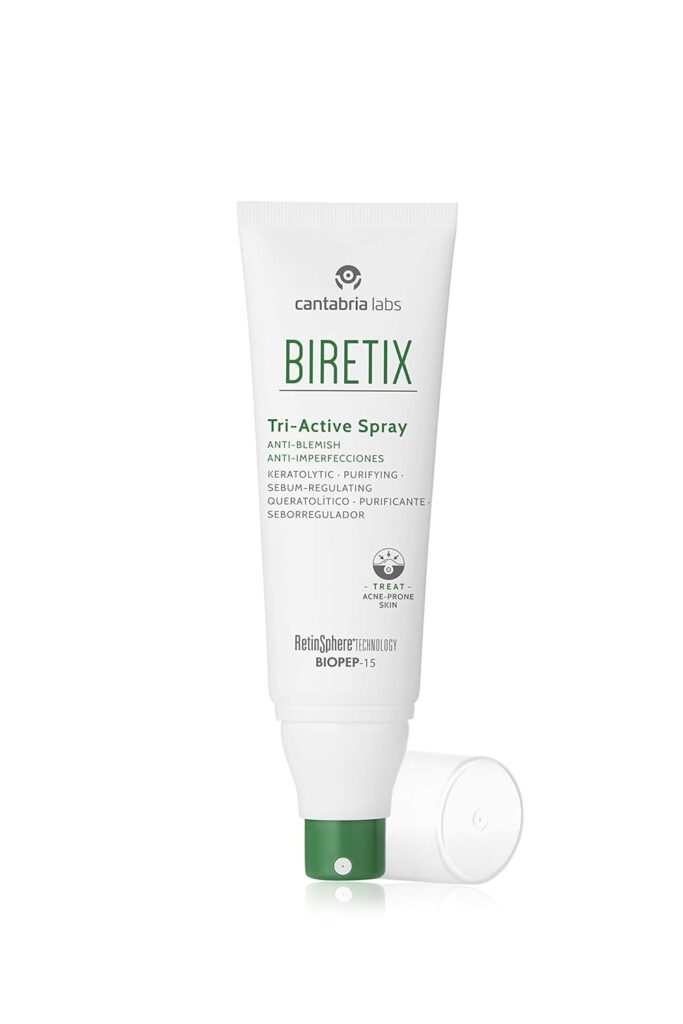 BIRETIX TRI-ACTIVE SPRAY Kūno purškiklis nuo aknės